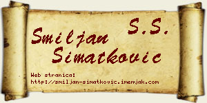Smiljan Simatković vizit kartica